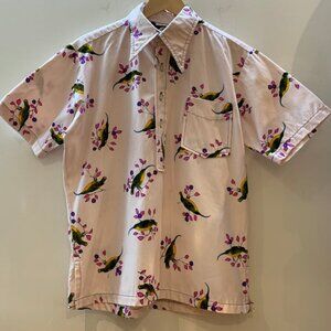 Otaheite Lahaina Hawaiian Shirt Pink floral - Men's Size Large